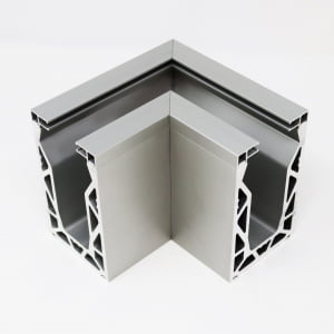 Easy Fit POSI glaze Silver Brushed Pre-Fab Base-Fix Corner