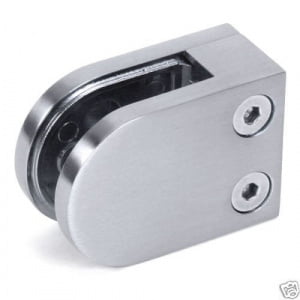 D Shape Flat Back Glass Clamp