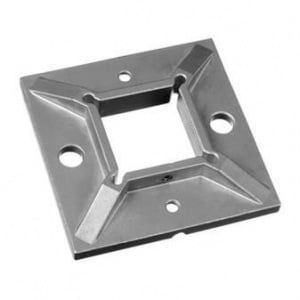 Welding flange, Square Line, tube 40x40 mm, stainless steel