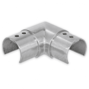 SLOTTED HANDRAIL 90 DEGREE CONNECTOR FOR TUBE