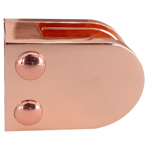 Rose Gold Glass Clamp for 10mm Glass - Flat Backed