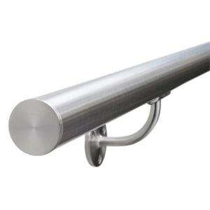 Round Stainless Steel handrail with flat end caps